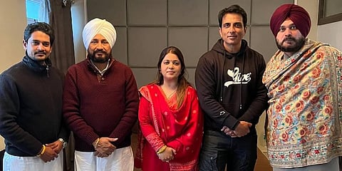 Sonu Sood's sister Malvika joined the Congress party on Monday. (Photo | INC Twitter)