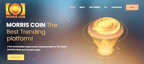 The home page of morriscoin.com