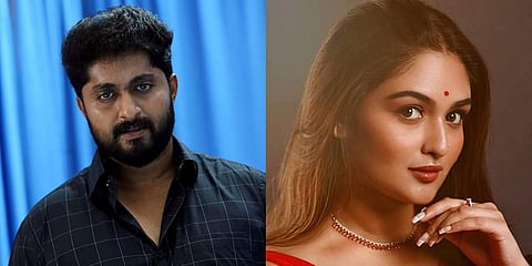 Dhyan Sreenivasan (L) and Prayaga Martin (Photo| Cinema Express)
