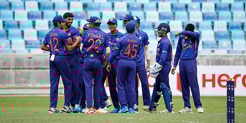 FILE - India U19 cricket team at the U19 Asia Cup (Photo | Twitter, Asian Cricket Council)