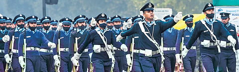 Rehearsal for Republic Day parade in New Delhi
