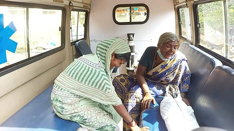 The grandmother and mother of a baby seen weeping after receiving the body.