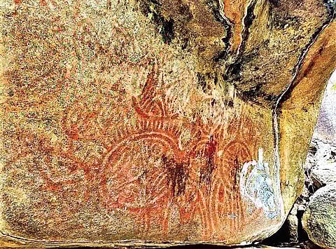 The Neolithic rock art site found in Rajanna-Sircilla district