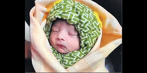 A new born girl child was found abandoned at Secunderabad Railway Station on Monday.
