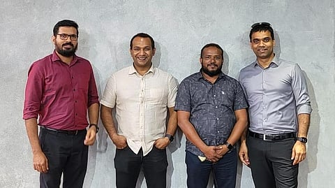 Errando co-founders (from left to right) Askar Poonthala, Nasly Mohammed, Shameer Pathayakandi and Vinay James Kynadi