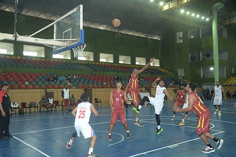 An image from the 63rd All India Railway Men’s Basketball Championship. (Photo | Express)