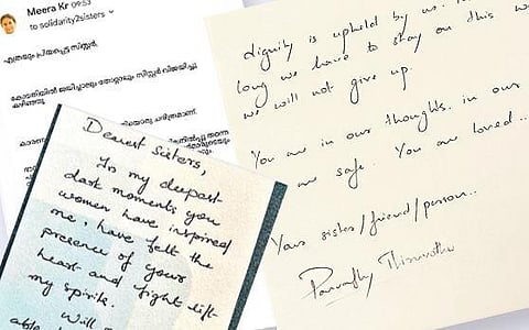 Some of the letters posted on social media