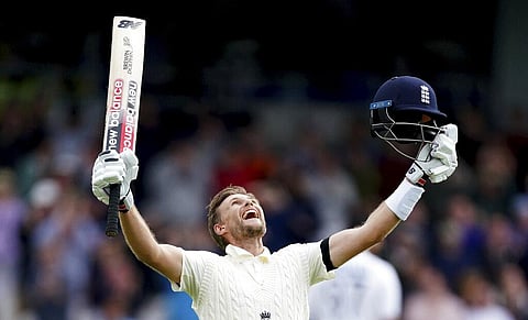 FILE - England captain Joe Root celebrates scoring a century during the second day of third test cricket match between England and India, at Headingley in Leeds, England, Aug. 26, 2021. (Photo | AP)