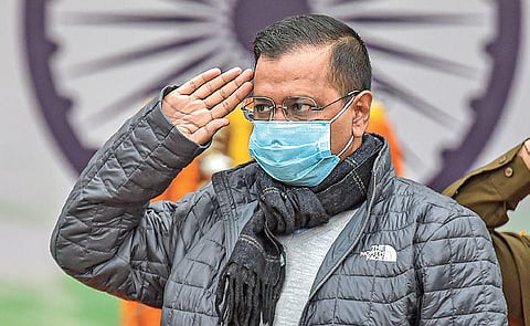 Chief Minister Arvind Kejriwal at a pre-Republic Day programme | Pti