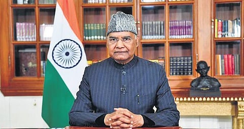 President Ram Nath Kovind addresses the nation on Tuesday | twitter
