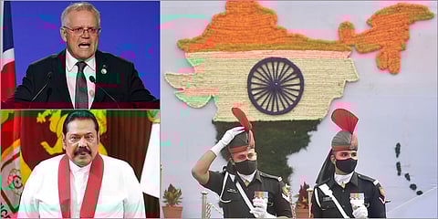 Many world leaders like Australian PM Scott Morrison and his Sri Lankan counterpart Mahinda Rajapaksa conveyed their wishes on India's 71st Republic Day. (File photo| AP and PTI)