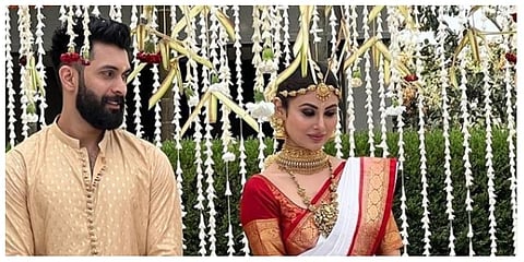 Mouni Roy and Suraj Nambiar are married now. (Photo | Instagram/ arjunbijlani)