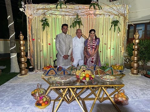 Dr Soundarya at her wedding (Photo | Special arrangement)