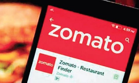 Zomato app shown on a mobile screen