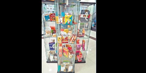 Millet-based products displayed at NutriHub, Indian Institute of Millets Research
