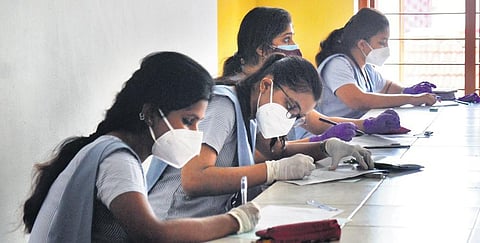 Students appear for exams at St Antony’s Higher Secondary School students attending exams in Kochi. (File | A Sanesh, EPS)