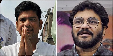 Cricketer Laxmi Ratan Shukla (L) and former Union minister Babul Supriyo . (File photo| PTI)