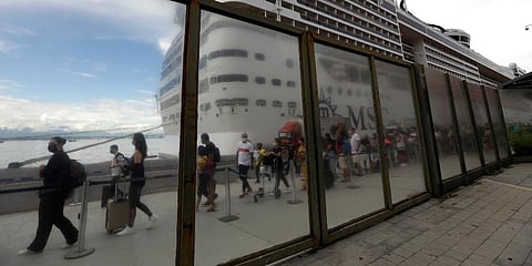 Passengers disembark from the cruise ship 'MSC Preziosa'', in the Port Area of Rio de Janeiro, Brazil. (Photo | AP)