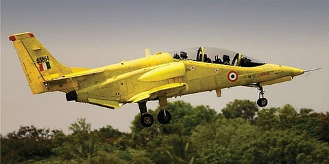 Indigenous Intermediate Jet Trainer designed and developed by HAL. (Photo | ANI)