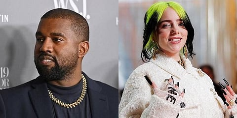 Kanye West (Photo | AFP), Billie Eilish (Photo | AP)