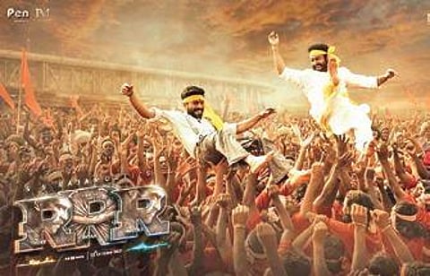 RRR, as reiterated by the film crew, is a fictional story featuring freedom fighters Komaram Bheem and Alluri Sita Ramaraju.