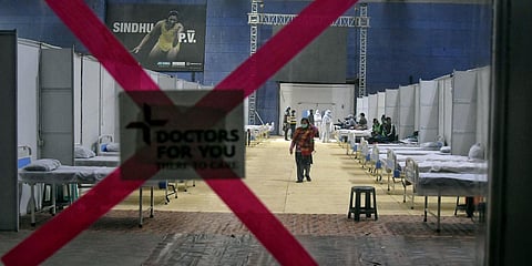 A view of the COVID care centre at the Commonwealth Games Village Sports Complex in New Delhi. (File photo| ANI)