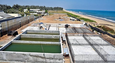 A shrimp hatchery few metres from the sea on ECR | r satish babu