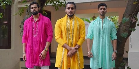 Celebrity designer Megha Kapoor’s latest men’s collection is a fusion of chikankari and her signature mirrorwork.
