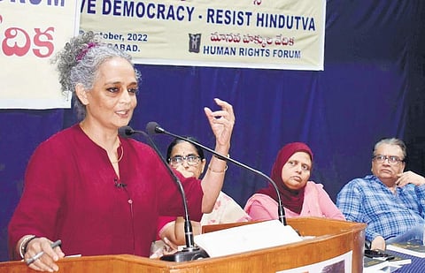 Booker Prize winner Arundhati Roy.