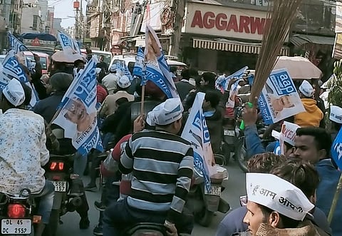 AAP supporters (Photo | AAP Twitter)