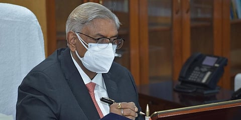 NHRC chairperson Justice (retd) Arun Kumar Mishra. (Photo | NHRC India Twitter)
