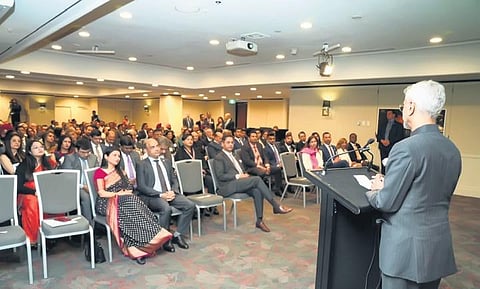 External Affairs Minister S Jaishankar interacts with the Indian community in an event in Sydney in Australia on Wednesday | pti
