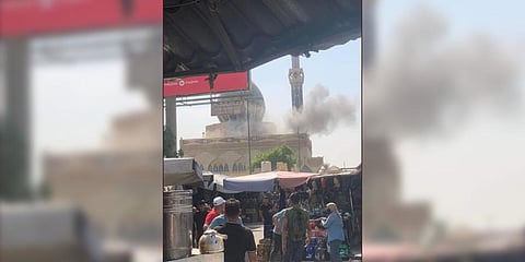 A visual of Iraq's Parliament after rocket attacks.