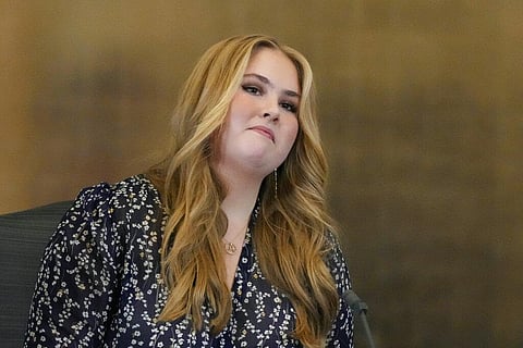 Heir to the Dutch throne Princess Amalia takes an honorary seat at the Council of State, the highest government advisory body in The Hague, Netherlands. (Photo | AP)