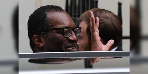 Britain's dismissed Chancellor of the Exchequer Kwasi Kwarteng gets into a car outside Number 11 Downing Street in central London. (Photo | AFP)