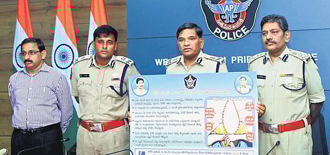 DGP Kasireddy Rajendranath Reddy releases poster on helpline numbers | express