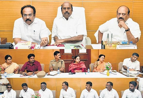 Ministers and officials holding talks with village representatives | Express