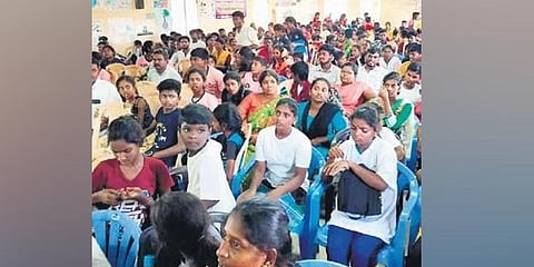 Participants at the Nehru Yuva Kendra event in Villupuram | Express