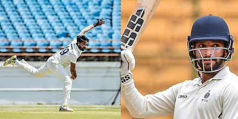 Uncapped Bengal seamer Mukesh Kumar (L) and prolific domestic performer Rajat Patidar (R). (Photo | PTI)