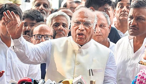 Congress president Mallikarjun Kharge