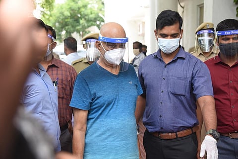 File photo of Siva Shankar Baba at CBCID office at Egmore in Chennai. (Photo | Lavanya R, EPS)