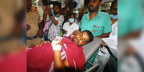 Veeravel (30), fisherman from Mayiladuthurai who gets shot by the Indian Navy (Photo | KK Sundar, EPS)