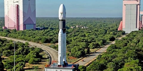 The #ISRO on Saturday at 12.07 a.m. began the 24-hour countdown for the launch of its heavy-lift rocket GSLV Mk III - renamed for this mission as LVM3 M2 - carrying 36 '#OneWeb' satellites.(Photo | IA