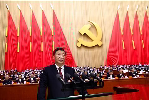 Xi Jinping delivers a speech during the opening ceremony of the 20th National Congress of China's ruling Communist Party in Beijing, China, Oct 16, 2022.(Photo|AP)