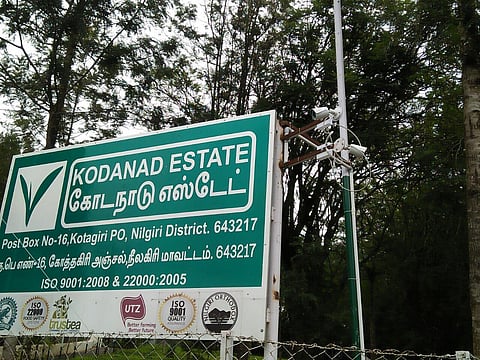 A signboard at former chief minister Jayalalithaa's Kodanad bungalow. (Express)