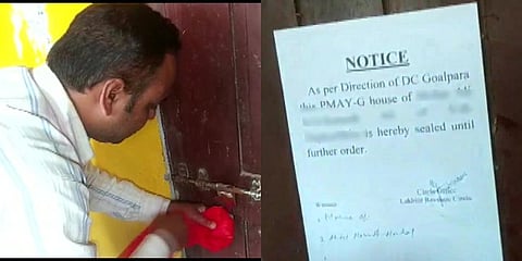 The 'Miya Museum', set up in a house allotted under PMAY in Assam's Goalpara district, was sealed on October 25, 2022. (Photos | ANI Twitter)