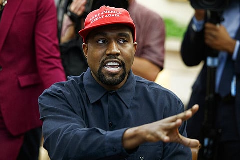 Kanye West was escorted out of the California headquarters of athletic shoemaker Skechers Wednesday, Oct. 26, 2022 after he showed up unannounced. (Photo | AP)