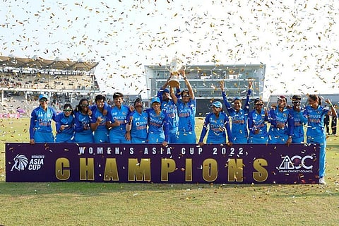 The Indian women's cricket team. (Photo | Jay Shah Twitter)
