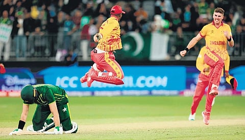 Zimbabwe defeated Pakistan by one run in Perth on Thursday. (Photo | AFP)
