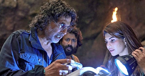 A still from Akshay Kumar's action-adventure drama 'Ram Setu.'